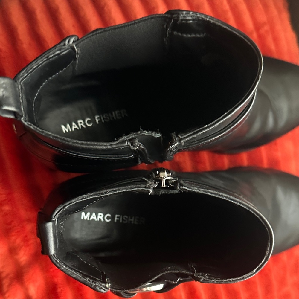Marc Fisher Sleek Black Leather Boots